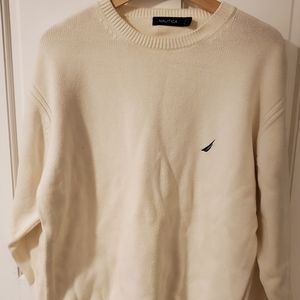 Nautica cream pullover sweater size L